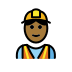 construction worker, medium-dark skin tone